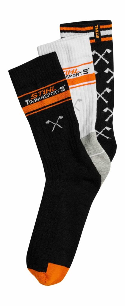 Socken Gr. 43-46 3er Set TIMBERSPORTS Schwarz / Weiß