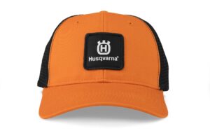 Cap orange mit Netzeinsatz