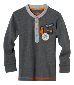 STIHL Langarmshirt 146-152 Jungen grau