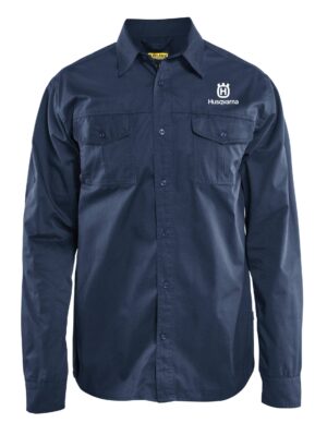 Langarmhemd Twill marine XXL